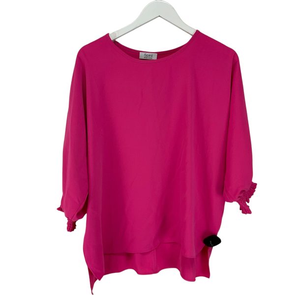 Top 3 4 Sleeve By Spin In Pink, Size: M Cheap