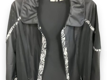 Athletic Jacket By Zenergy By Chicos In Black & White, Size: L Hot on Sale