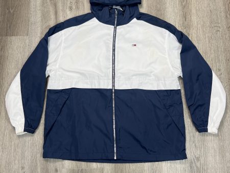 Athletic Jacket By Tommy Hilfiger In Blue & White, Size: S Fashion