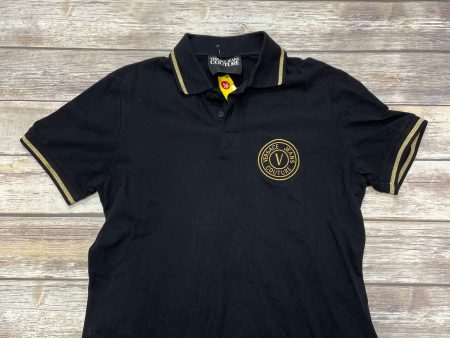 Top Short Sleeve Luxury Designer By Versace In Black, Size: L Online