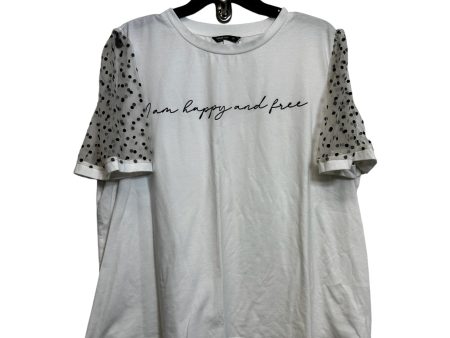 Top Short Sleeve By Shein In White, Size: 3x For Sale