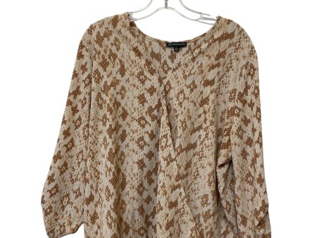 Top Long Sleeve By Adrianna Papell In Snakeskin Print, Size: Xl Discount