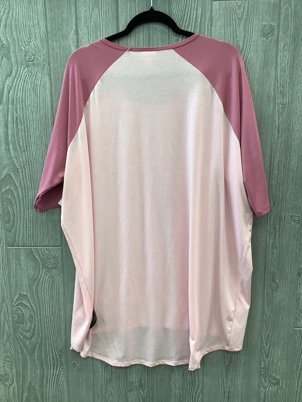 Top 3 4 Sleeve By Lularoe In Pink, Size: 2x Fashion