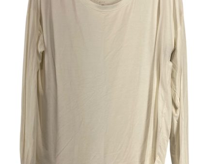 Top Long Sleeve Basic By A New Day In Cream, Size: M For Cheap