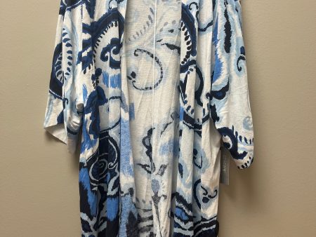 Kimono By Chicos In Blue & White, Size: Xl For Discount