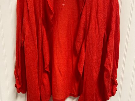 Sweater Cardigan By Chicos In Red, Size: Xs Fashion