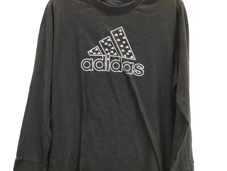 Athletic Top Long Sleeve Collar By Adidas In Black, Size: 1x Sale