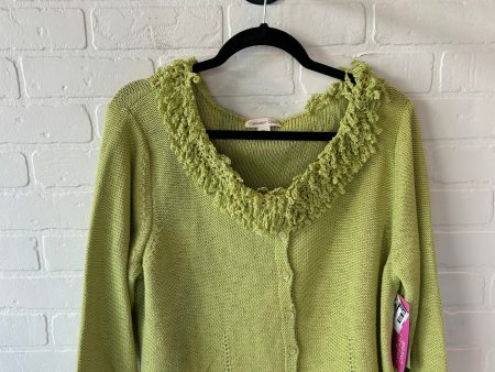 Sweater Cardigan By Coldwater Creek In Green, Size: L Online