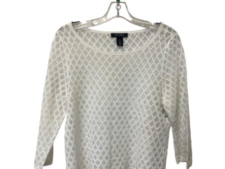 Top Long Sleeve By White House Black Market In White, Size: M on Sale