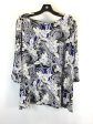 Top 3 4 Sleeve By Avenue In Black & Blue, Size: 18 on Sale