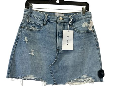 Skirt Designer By Frame In Blue Denim, Size: 6 Online Hot Sale