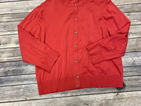 Sweater Cardigan By Ann Taylor In Orange, Size: Xl Online Sale