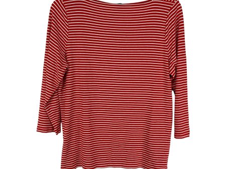 Top Long Sleeve Basic By Talbots In Red, Size: 1x on Sale