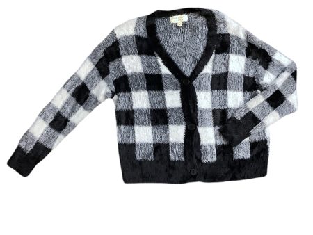 Cardigan By Cloth & Stone In Black & White, Size: M For Sale