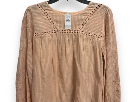 Blouse Long Sleeve By Loft In Peach, Size: S For Sale