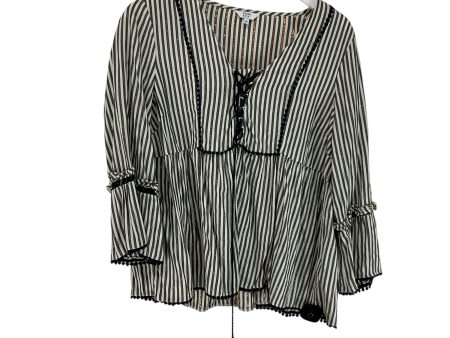 Top 3 4 Sleeve By Crown And Ivy In Striped Pattern, Size: L For Sale