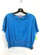 Sweater Cardigan Short Sleeve  By Jessica London In Blue, Size: Xl Online now