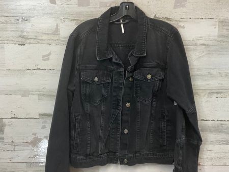 Jacket Denim By Free People In Black, Size: Xl Cheap