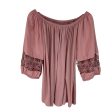 Top 3 4 Sleeve Basic By Loft In Pink, Size: Xl on Sale