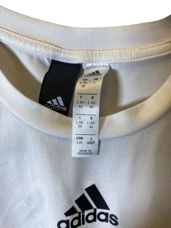 Athletic Tank Top By Adidas In White, Size: L on Sale