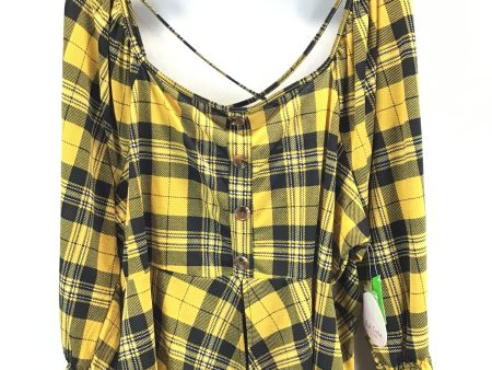 Top 3 4 Sleeve By Clothes Mentor In Plaid Pattern, Size: 2x Supply