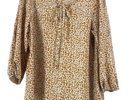 Top 3 4 Sleeve By West Kei In Animal Print, Size: S Online Hot Sale