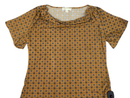 Top Short Sleeve Designer By Michael Kors In Gold, Size: L Online Sale