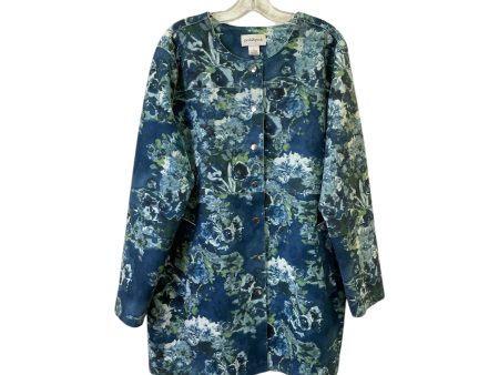 Cardigan By Peck And Peck In Blue, Size:Xl Online