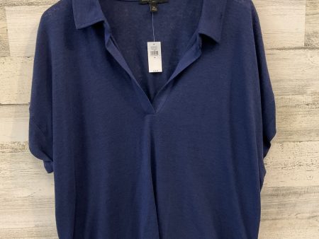 Top Short Sleeve By Banana Republic In Navy, Size: Xl Online Hot Sale