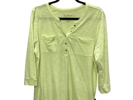 Top Long Sleeve By Chicos In Green, Size: 2 Cheap