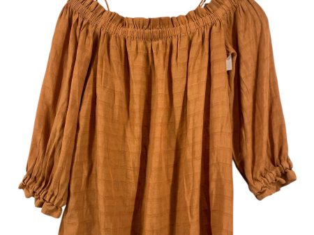 Top 3 4 Sleeve By Ann Taylor In Brown, Size: S Cheap