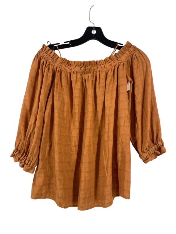 Top 3 4 Sleeve By Ann Taylor In Brown, Size: S Cheap