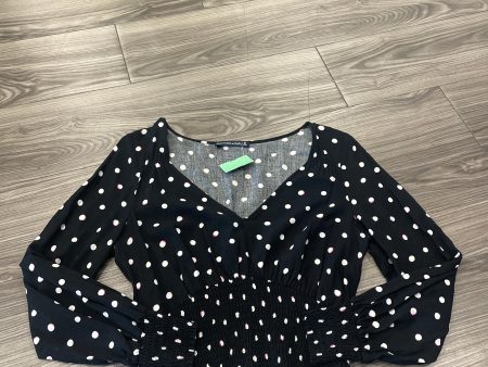 Blouse Long Sleeve By Abercrombie And Fitch In Polkadot Pattern, Size: M For Cheap