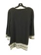 Top 3 4 Sleeve By Chicos In Black White, Size: 1   M Hot on Sale