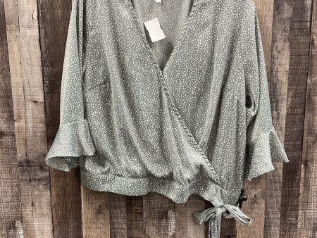 Top 3 4 Sleeve By Lc Lauren Conrad In Green, Size: L Online Hot Sale