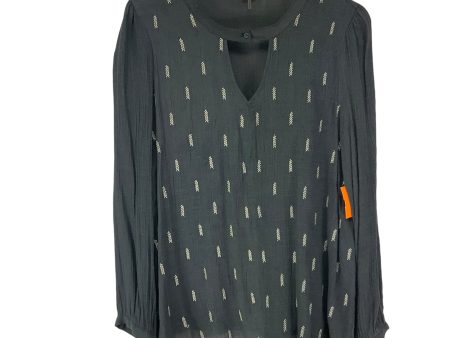 Top Long Sleeve Basic By Entro In Grey, Size: L Online Sale