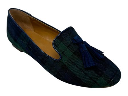 Tassel Smoking Loafers By J. Crew In Black Watch Plaid, Size: 6.5 Online