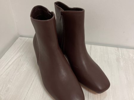 Boots Ankle Heels By Cushionaire In Brown, Size: 10 Hot on Sale