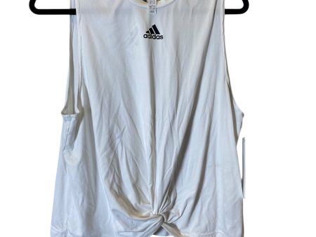 Athletic Tank Top By Adidas In White, Size: L on Sale