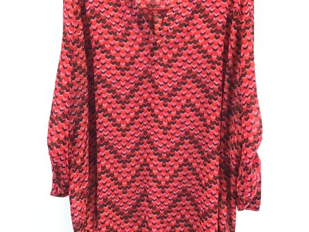 Top 3 4 Sleeve By Tacera In Geometric Pattern, Size: 2x Fashion