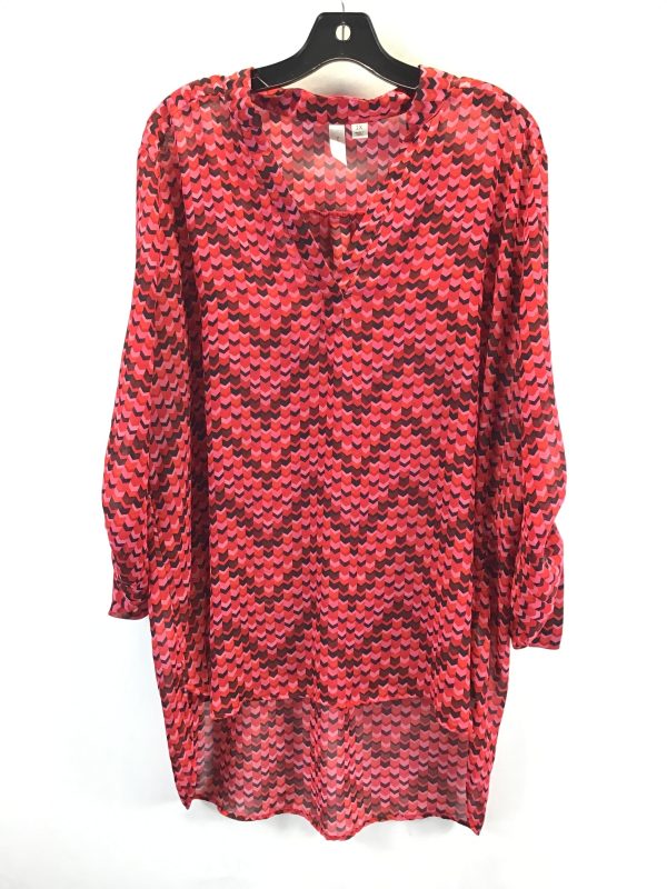 Top 3 4 Sleeve By Tacera In Geometric Pattern, Size: 2x Fashion