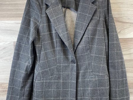 Blazer By Calvin Klein In Grey & White, Size: L Fashion