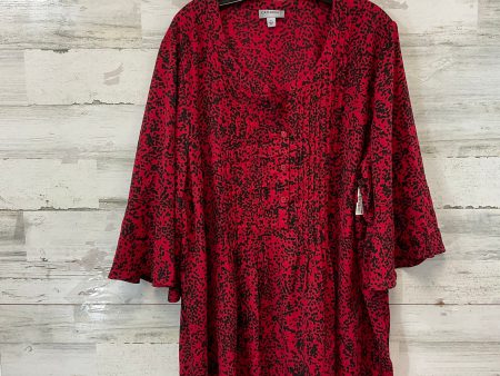 Top Short Sleeve By Catherines In Red, Size: 2x For Discount