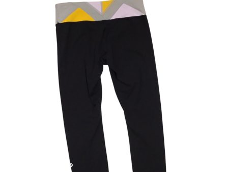 Athletic Capris By Lululemon In Black & Yellow, Size: M Online Sale