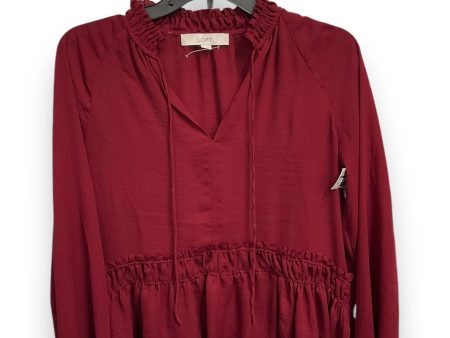 Blouse Long Sleeve By Loft In Red, Size: Xs For Sale