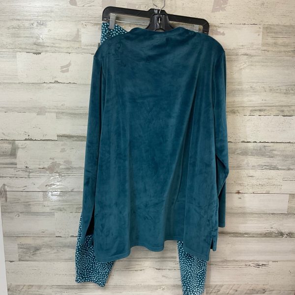 Top 2pc Long Sleeve By Lands End In Blue, Size: 1x on Sale