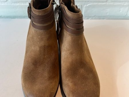 Boots Ankle Heels By Clarks In Tan, Size: 8.5 Cheap