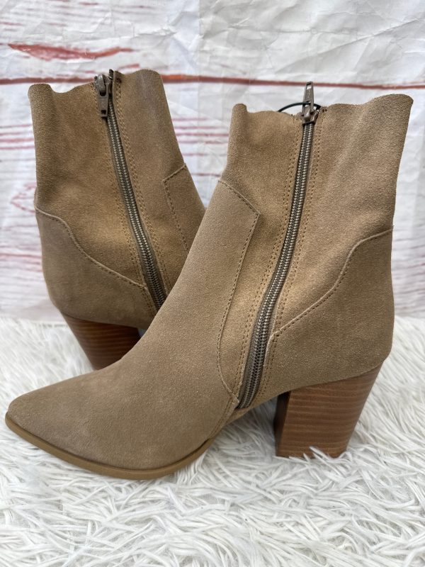 Boots Ankle Heels By Steve Madden In Tan, Size: 8.5 Fashion