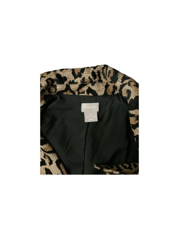 Blazer By Chicos In Animal Print, Size: Lp For Discount