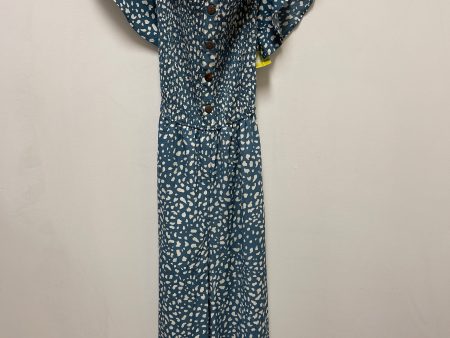 Jumpsuit By Oddi In Blue & Cream, Size: 1x Online now